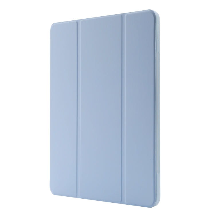 Skin Feel Pen Holder Tri-fold Tablet Leather Case For iPad Air 13 2024 / iPad Pro 12.9 2022 / 2021 / 2020 / 2018(Light Blue) - iPad Pro 12.9 (2022/2021) Cases by PMC TechLife | Online Shopping South Africa | PMC TechLife | Buy Now Pay Later Mobicred