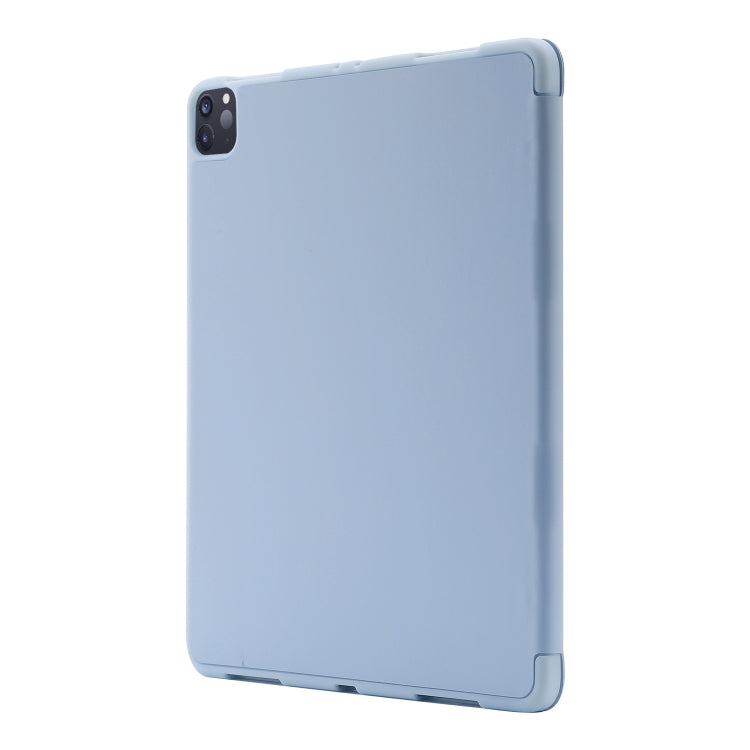 Skin Feel Pen Holder Tri-fold Tablet Leather Case For iPad Air 13 2024 / iPad Pro 12.9 2022 / 2021 / 2020 / 2018(Light Blue) - iPad Pro 12.9 (2022/2021) Cases by PMC TechLife | Online Shopping South Africa | PMC TechLife | Buy Now Pay Later Mobicred