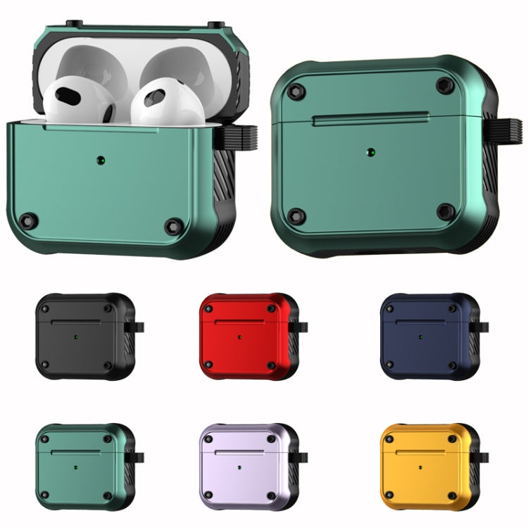 For  AirPods 3 Wing TPU + PC Shockproof Earphone Protective Case(Black Purple) - free shipping - PMC Jewellery - Order now!