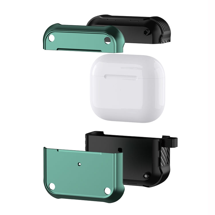 For  AirPods 3 Wing TPU + PC Shockproof Earphone Protective Case(Black Red) - For AirPods 3 by PMC Jewellery | Online Shopping South Africa | PMC Jewellery | Buy Now Pay Later Mobicred