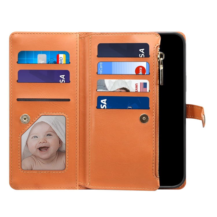 For Google Pixel 6 Pro ESEBLE Star Series Lanyard Zipper Wallet RFID Leather Case(Brown) - Google Cases by ESEBLE | Online Shopping South Africa | PMC TechLife | Buy Now Pay Later Mobicred