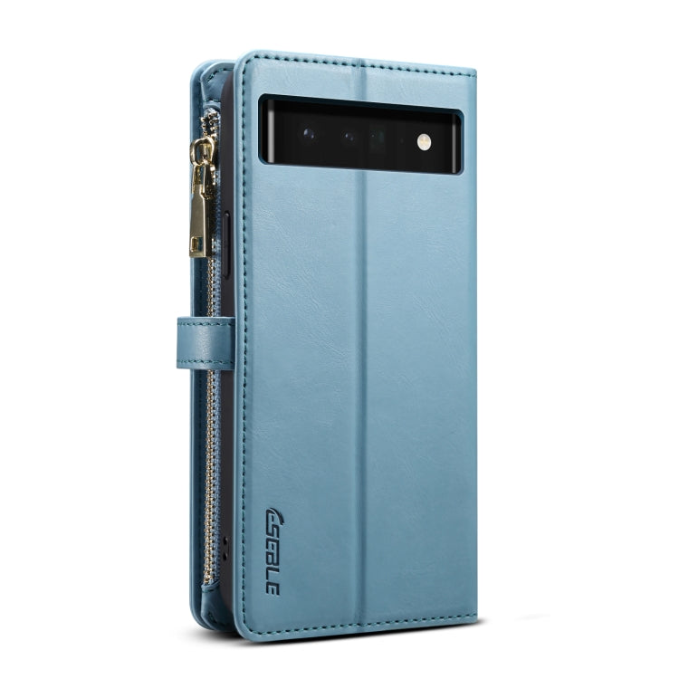 For Google Pixel 6 Pro ESEBLE Star Series Lanyard Zipper Wallet RFID Leather Case(Blue) - Google Cases by ESEBLE | Online Shopping South Africa | PMC TechLife | Buy Now Pay Later Mobicred