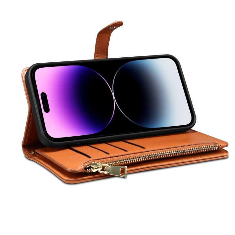 For Google Pixel 6 ESEBLE Star Series Lanyard Zipper Wallet RFID Leather Case(Brown) - Google Cases by ESEBLE | Online Shopping South Africa | PMC TechLife | Buy Now Pay Later Mobicred