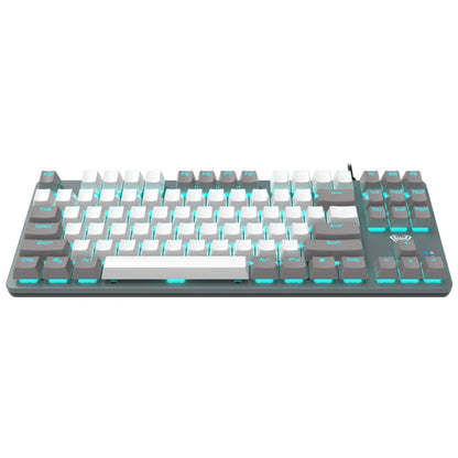 AULA F3287 Wired Color Matching Single Mode 87 Keys Mechanical Keyboard,Green Shaft(White) - Wired Keyboard by AULA | Online Shopping South Africa | PMC Jewellery | Buy Now Pay Later Mobicred