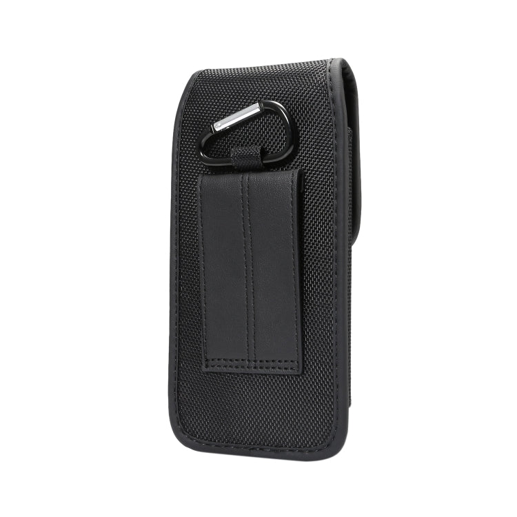For 5.5-6.3 inch Universal Nylon Cloth Mobile Phone Waist Bag with Card Slot(Black) -  by PMC Jewellery | Online Shopping South Africa | PMC Jewellery | Buy Now Pay Later Mobicred