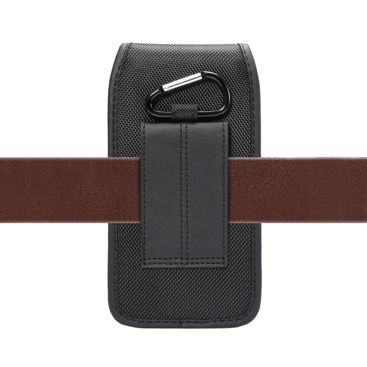 For 5.5-6.3 inch Universal Nylon Cloth Mobile Phone Waist Bag with Card Slot(Black) -  by PMC Jewellery | Online Shopping South Africa | PMC Jewellery | Buy Now Pay Later Mobicred