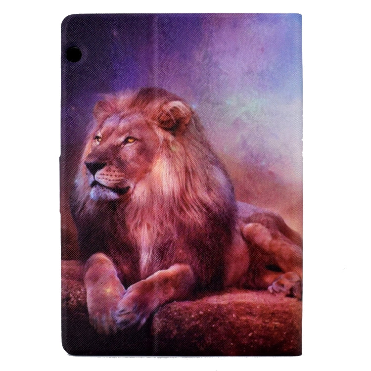 For Huawei MediaPad T3 10 Electric Pressed TPU Leather Tablet Case(Lion King) - Huawei by PMC TechLife | Online Shopping South Africa | PMC TechLife | Buy Now Pay Later Mobicred