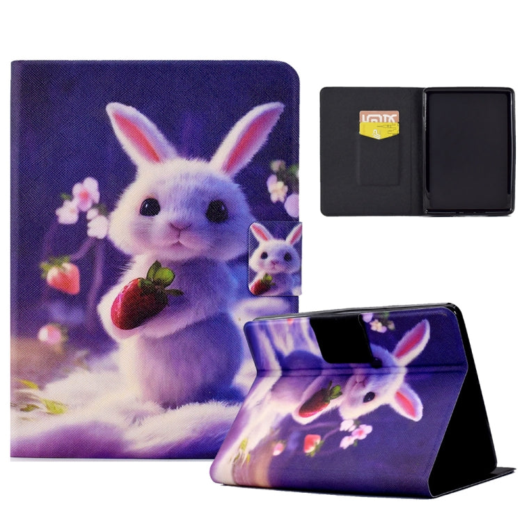 For Amazon Kindle Paperwhite 4/3/2/1 Electric Pressed TPU Smart Leather Tablet Case(Strawberry Bunny) - Amazon by PMC TechLife | Online Shopping South Africa | PMC TechLife | Buy Now Pay Later Mobicred