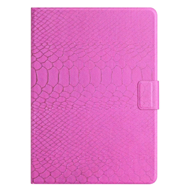 For Huawei MediaPad M5 lite 10.1 Solid Color Crocodile Texture Leather Smart Tablet Case(Rose Red) - Huawei by PMC TechLife | Online Shopping South Africa | PMC TechLife | Buy Now Pay Later Mobicred