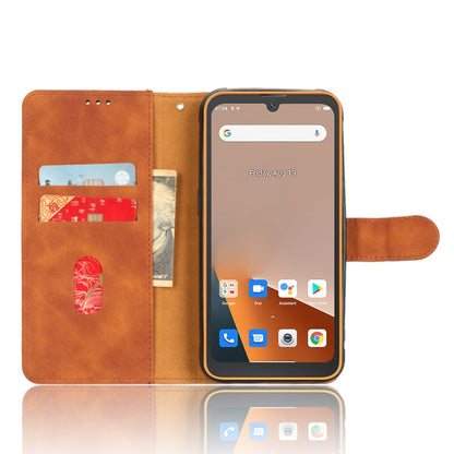 For Blackview BV5200 Skin Feel Magnetic Flip Leather Phone Case(Brown) - More Brand by PMC Jewellery | Online Shopping South Africa | PMC Jewellery | Buy Now Pay Later Mobicred