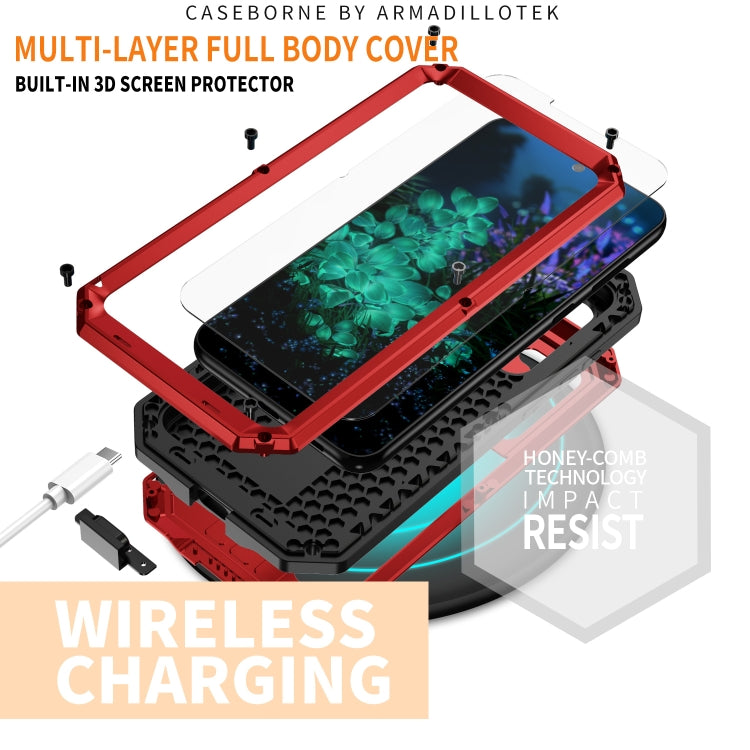 For Samsung Galaxy S23+ 5G R-JUST Sliding Camera Design Life Waterproof Dustproof Shockproof Phone Case(Red) - Galaxy S23+ 5G Cases by R-JUST | Online Shopping South Africa | PMC TechLife | Buy Now Pay Later Mobicred