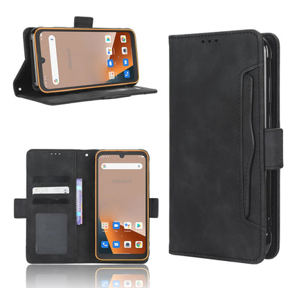 For Blackview BV5200 Skin Feel Calf Texture Card Slots Leather Phone Case(Black) - More Brand by PMC Jewellery | Online Shopping South Africa | PMC Jewellery | Buy Now Pay Later Mobicred