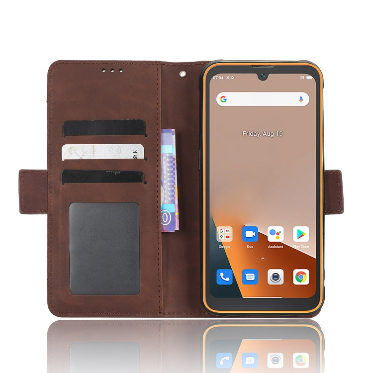 For Blackview BV5200 Skin Feel Calf Texture Card Slots Leather Phone Case(Brown) - More Brand by PMC Jewellery | Online Shopping South Africa | PMC Jewellery | Buy Now Pay Later Mobicred