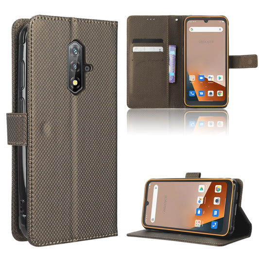 For Blackview BV5200 Diamond Texture Leather Phone Case(Brown) - More Brand by PMC Jewellery | Online Shopping South Africa | PMC Jewellery | Buy Now Pay Later Mobicred