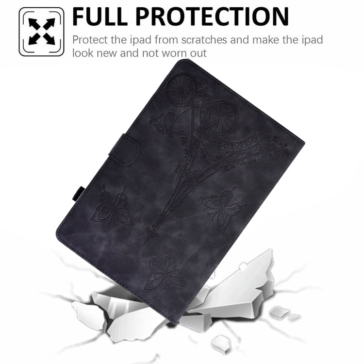 For Huawei MatePad T 10s Tower Embossed Leather Tablet Case(Black) - Huawei by PMC TechLife | Online Shopping South Africa | PMC TechLife | Buy Now Pay Later Mobicred