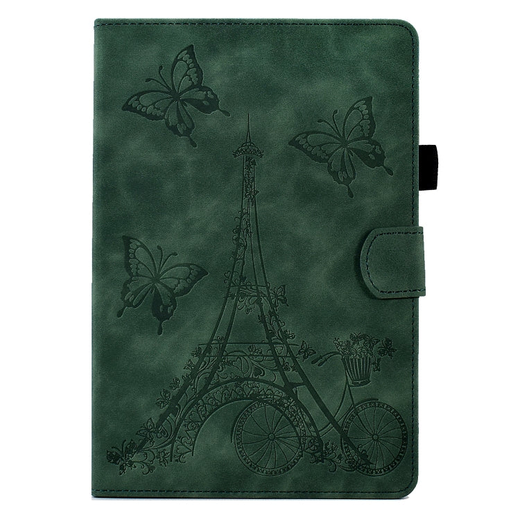 For Amazon Kindle Fire HD8 2022/2020 Tower Embossed Leather Smart Tablet Case(Green) - Amazon by PMC TechLife | Online Shopping South Africa | PMC TechLife | Buy Now Pay Later Mobicred