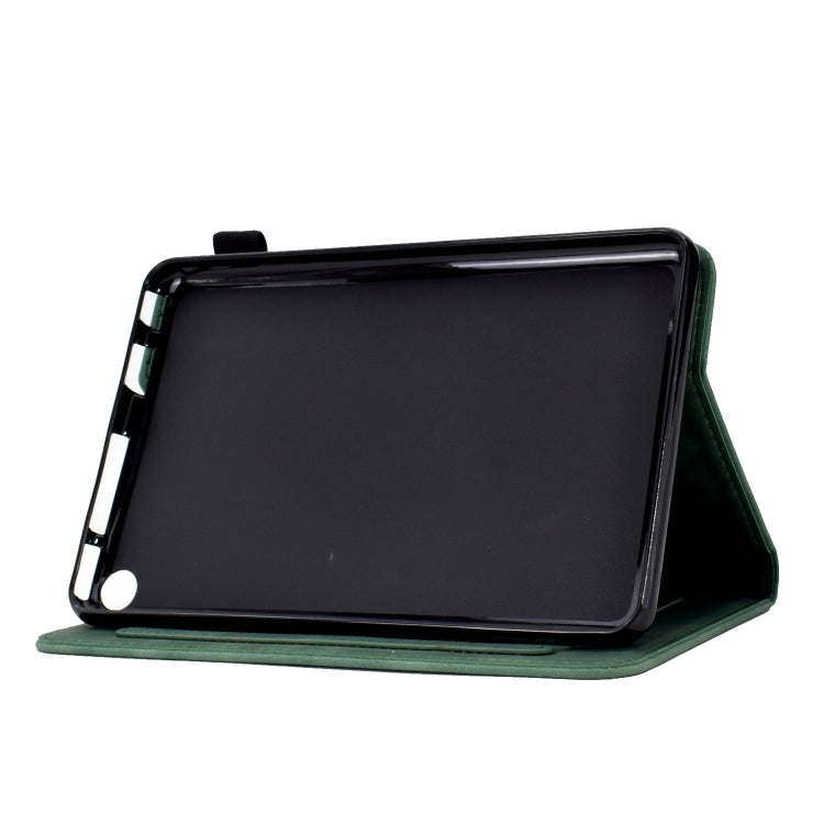 For Amazon Kindle Fire HD8 2022/2020 Tower Embossed Leather Smart Tablet Case(Green) - Amazon by PMC TechLife | Online Shopping South Africa | PMC TechLife | Buy Now Pay Later Mobicred