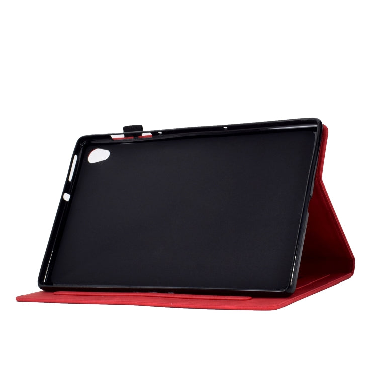 For Lenovo Tab M10 Gen 2 Tower Embossed Leather Smart Tablet Case(Red) - Lenovo by PMC TechLife | Online Shopping South Africa | PMC TechLife | Buy Now Pay Later Mobicred