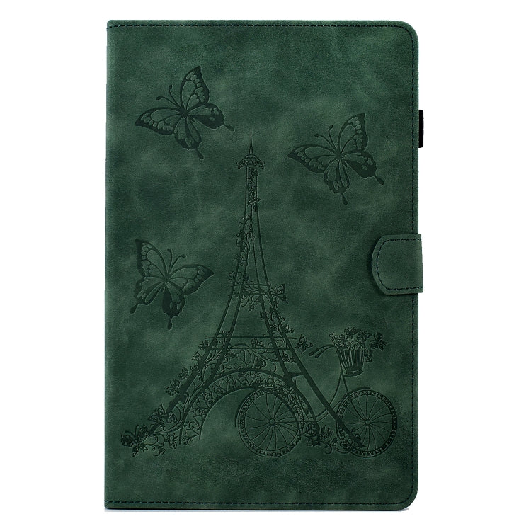 For Lenovo Tab M10 Gen 2 Tower Embossed Leather Smart Tablet Case(Green) - Lenovo by PMC TechLife | Online Shopping South Africa | PMC TechLife | Buy Now Pay Later Mobicred