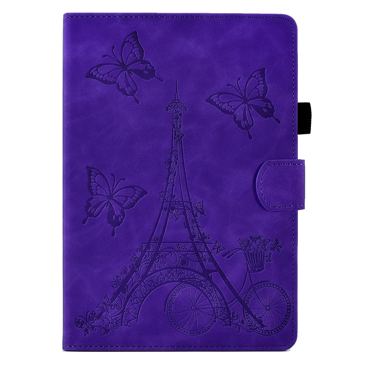 For Lenovo Tab P11 Tower Embossed Leather Smart Tablet Case(Purple) - Lenovo by PMC TechLife | Online Shopping South Africa | PMC TechLife | Buy Now Pay Later Mobicred