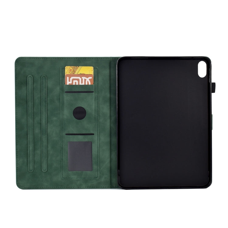 For Lenovo Tab P11 Tower Embossed Leather Smart Tablet Case(Green) - Lenovo by PMC TechLife | Online Shopping South Africa | PMC TechLife | Buy Now Pay Later Mobicred