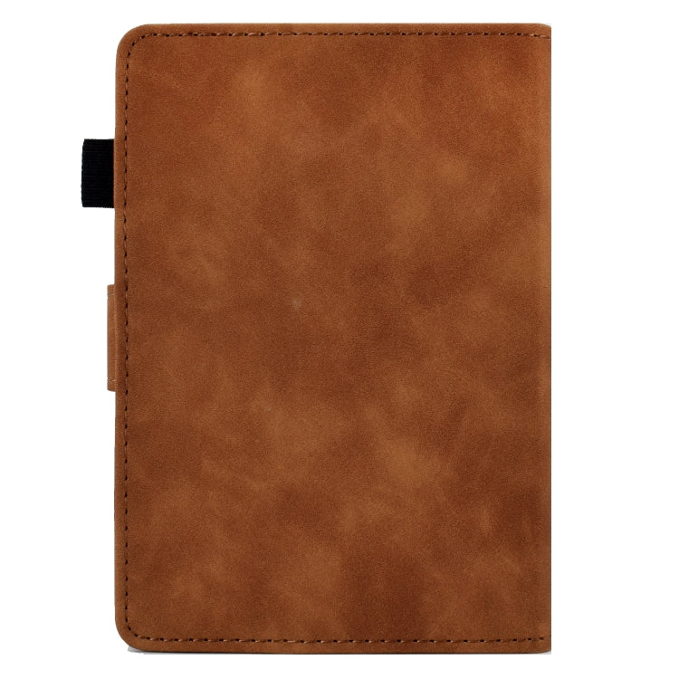 For Amazon Kindle Youth Version 2022 Embossed Smile Flip Tablet Leather Smart Case(Brown) - Amazon by PMC TechLife | Online Shopping South Africa | PMC TechLife | Buy Now Pay Later Mobicred