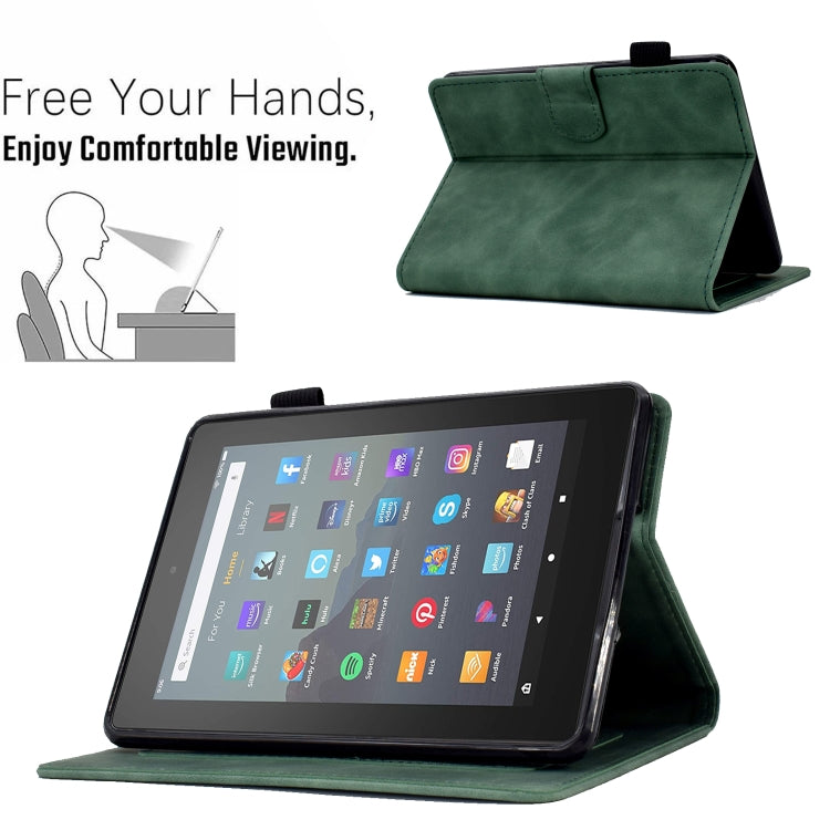For Amazon Kindle Youth Version 2022 Embossed Smile Flip Tablet Leather Smart Case(Green) - Amazon by PMC TechLife | Online Shopping South Africa | PMC TechLife | Buy Now Pay Later Mobicred