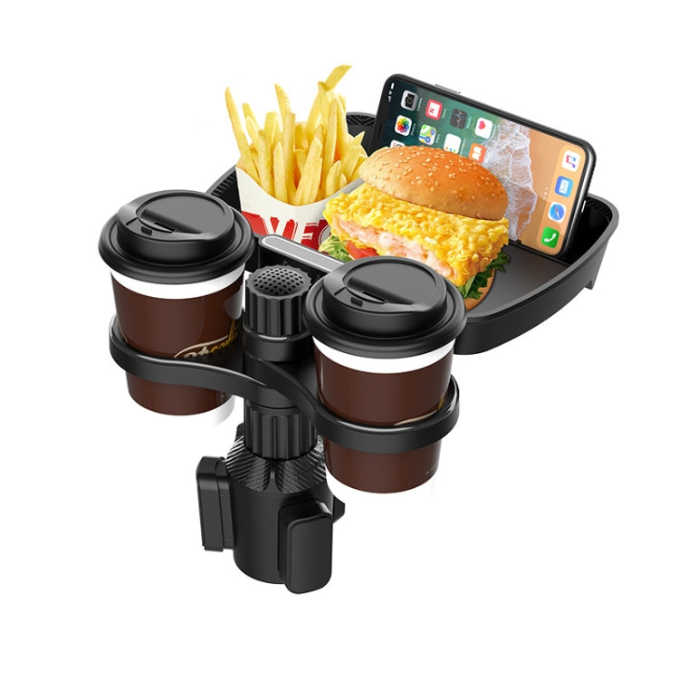 B05 Car Drink Water Cup Holder 360 Degree Rotating Dinner Plate(Black) - Car Drink Holders by PMC Jewellery | Online Shopping South Africa | PMC Jewellery | Buy Now Pay Later Mobicred