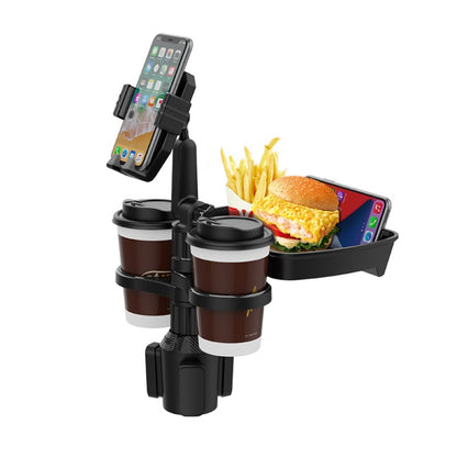 B06 Car Drink Water Cup Mobile Phone Holder 360 Degree Rotating Dinner Plate(Grey) - Car Drink Holders by PMC Jewellery | Online Shopping South Africa | PMC Jewellery | Buy Now Pay Later Mobicred