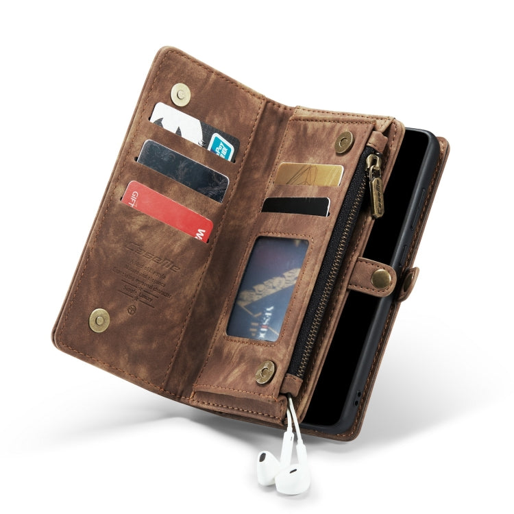 For Galaxy A71 4G CaseMe-008 Detachable Multifunctional Horizontal Flip Leather Case with Card Slot & Holder & Zipper Wallet & Photo Frame(Brown) - Galaxy Phone Cases by CaseMe | Online Shopping South Africa | PMC Jewellery | Buy Now Pay Later Mobicred