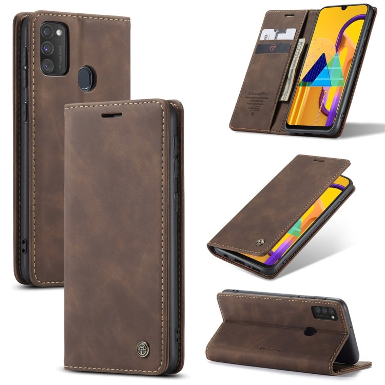 For Galaxy M30S / M21 CaseMe-013 Multifunctional Horizontal Flip Leather Case with Card Slot & Holder & Wallet(Coffee) - Galaxy Phone Cases by CaseMe | Online Shopping South Africa | PMC Jewellery