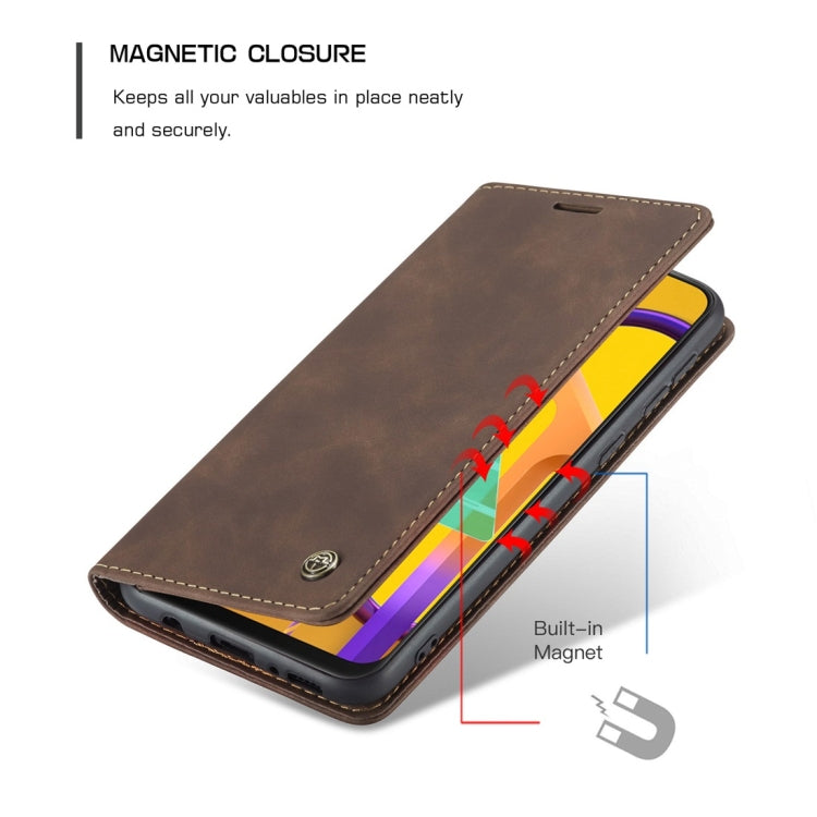 For Galaxy M30S / M21 CaseMe-013 Multifunctional Horizontal Flip Leather Case with Card Slot & Holder & Wallet(Coffee) - Galaxy Phone Cases by CaseMe | Online Shopping South Africa | PMC Jewellery