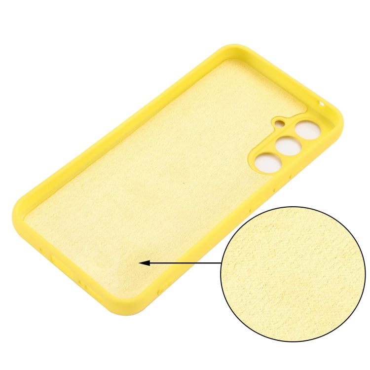 For Samsung Galaxy A54 5G Color Liquid Silicone Phone Case(Yellow) - Galaxy Phone Cases by PMC Jewellery | Online Shopping South Africa | PMC Jewellery