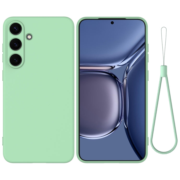 For Samsung Galaxy S25+ 5G Color Liquid Silicone Phone Case(Green) - free shipping - PMC Jewellery - Order now!