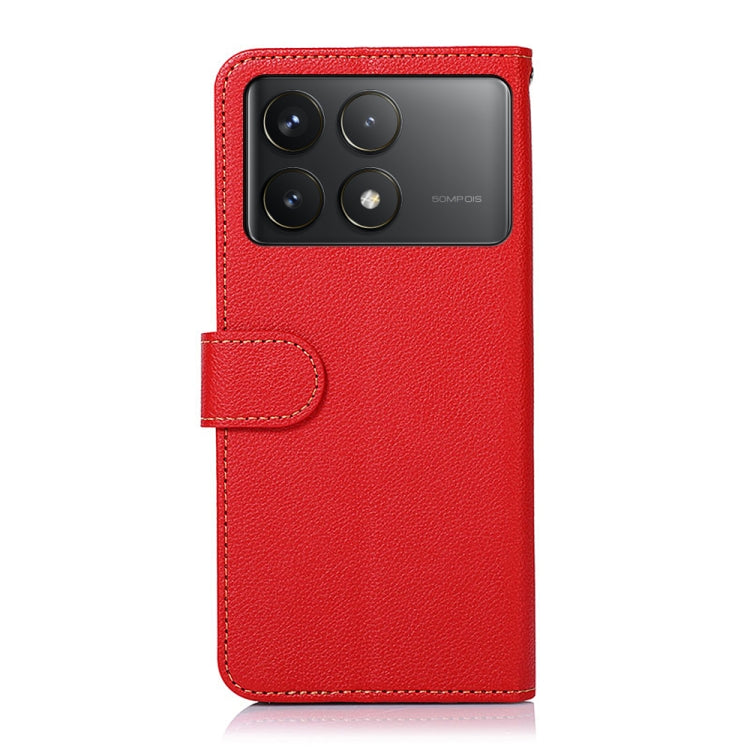For Xiaomi Redmi K70 5G / K70 Pro 5G KHAZNEH Litchi Texture Leather RFID Phone Case(Red) - Xiaomi Cases by PMC Jewellery | Online Shopping South Africa | PMC Jewellery | Buy Now Pay Later Mobicred