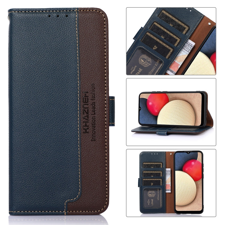 For Xiaomi Redmi K70 5G / K70 Pro 5G KHAZNEH Litchi Texture Leather RFID Phone Case(Blue) - Xiaomi Cases by PMC Jewellery | Online Shopping South Africa | PMC Jewellery | Buy Now Pay Later Mobicred