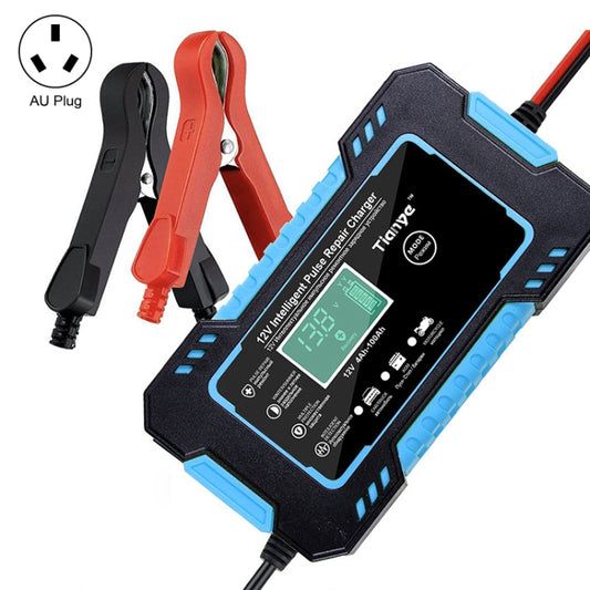 Motorcycle / Car Battery Smart Charger with LCD Creen, Plug Type:AU Plug(Blue) - Battery Charger by PMC Jewellery | Online Shopping South Africa | PMC Jewellery | Buy Now Pay Later Mobicred