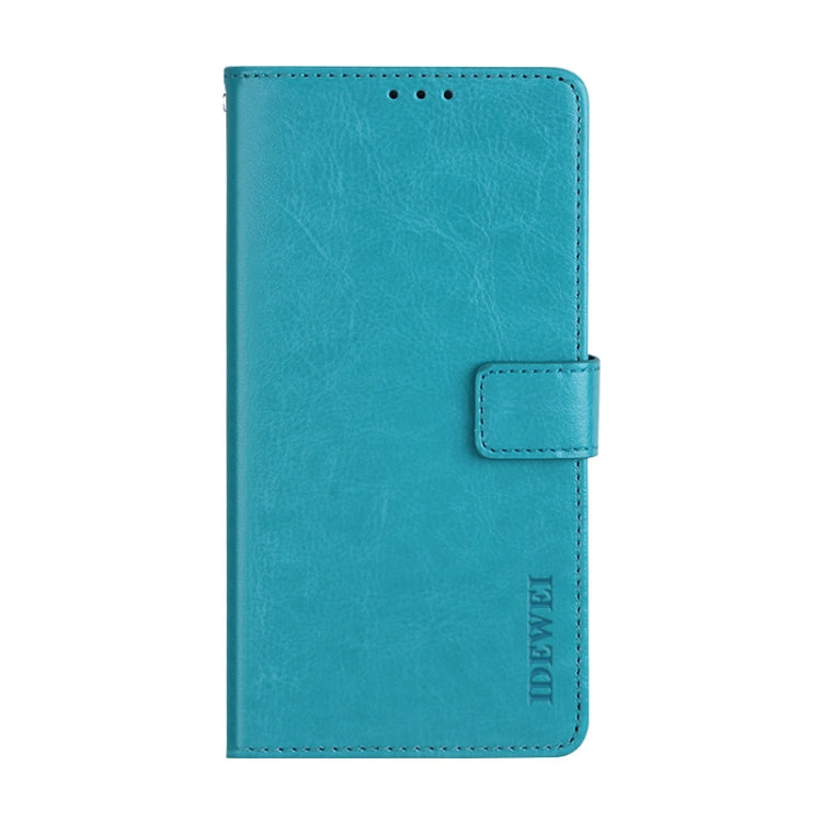 For Wiko Y80 idewei Crazy Horse Texture Horizontal Flip Leather Case with Holder & Card Slots & Wallet(Sky Blue) - Wiko by idewei | Online Shopping South Africa | PMC Jewellery | Buy Now Pay Later Mobicred