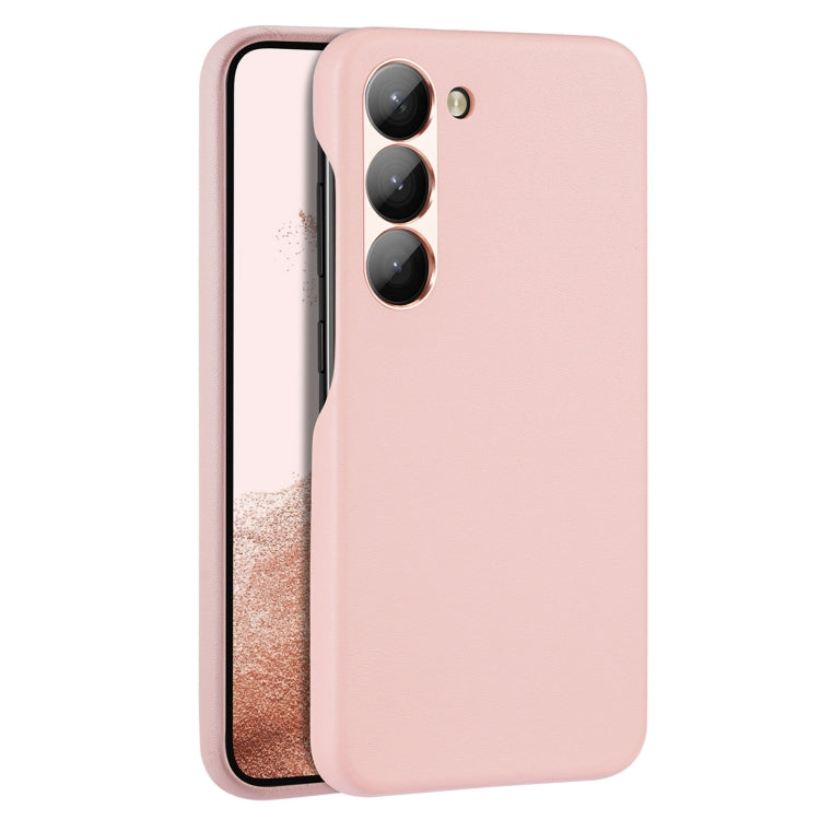 For Samsung Galaxy S23 5G DUX DUCIS Grit Series Leather Texture Phone Case(Pink) - Galaxy S23 5G Cases by DUX DUCIS | Online Shopping South Africa | PMC Jewellery | Buy Now Pay Later Mobicred