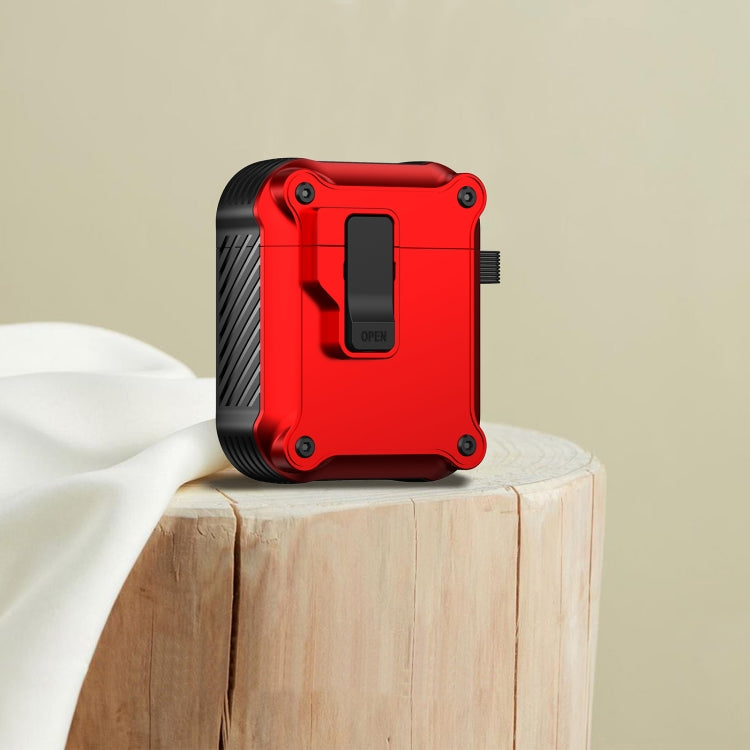 For AirPods 1 / 2 Eagle Shockproof Earphone Protective Case with Switch(Red) - For AirPods 1/2 by PMC Jewellery | Online Shopping South Africa | PMC Jewellery | Buy Now Pay Later Mobicred