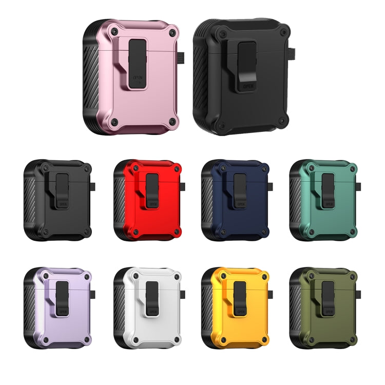For AirPods 1 / 2 Eagle Shockproof Earphone Protective Case with Switch(Pink) - For AirPods 1/2 by PMC Jewellery | Online Shopping South Africa | PMC Jewellery | Buy Now Pay Later Mobicred