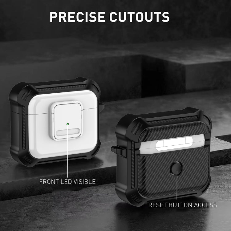 For AirPods 3 TPU + PC Shockproof Earphone Protective Case with Switch(Army Green) - For AirPods 3 by PMC Jewellery | Online Shopping South Africa | PMC Jewellery | Buy Now Pay Later Mobicred