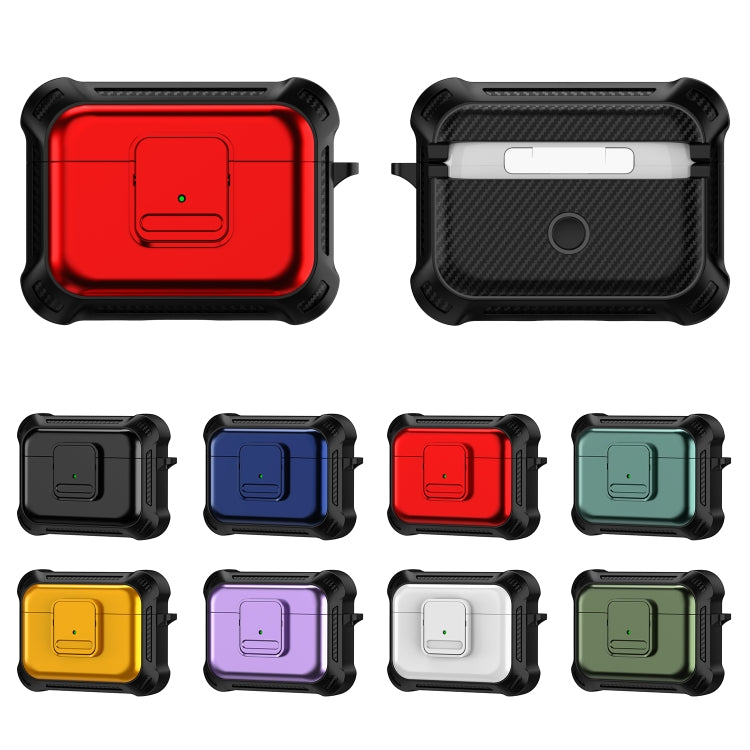 For AirPods Pro 2 TPU + PC Shockproof Earphone Protective Case with Switch(Blue) - free shipping - PMC Jewellery - Order now!