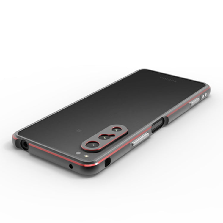 For Sony Xperia 5 ��� Aurora Series Lens Protector + Metal Frame Phone Case(Green+Silver) - Sony Cases by PMC TechLife | Online Shopping South Africa | PMC TechLife | Buy Now Pay Later Mobicred