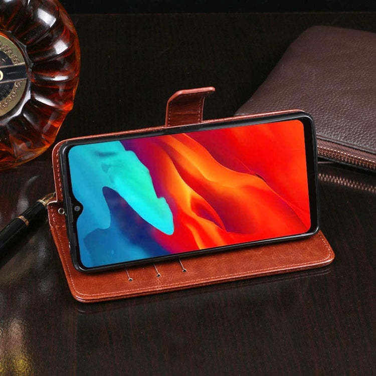 For Blackview A80 Pro idewei Crazy Horse Texture Horizontal Flip Leather Case with Holder & Card Slots & Wallet(Dark Blue) - More Brand by idewei | Online Shopping South Africa | PMC TechLife | Buy Now Pay Later Mobicred