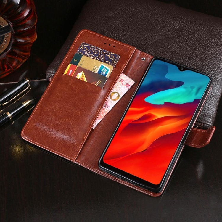 For Blackview A80 Pro idewei Crazy Horse Texture Horizontal Flip Leather Case with Holder & Card Slots & Wallet(Dark Blue) - More Brand by idewei | Online Shopping South Africa | PMC TechLife | Buy Now Pay Later Mobicred