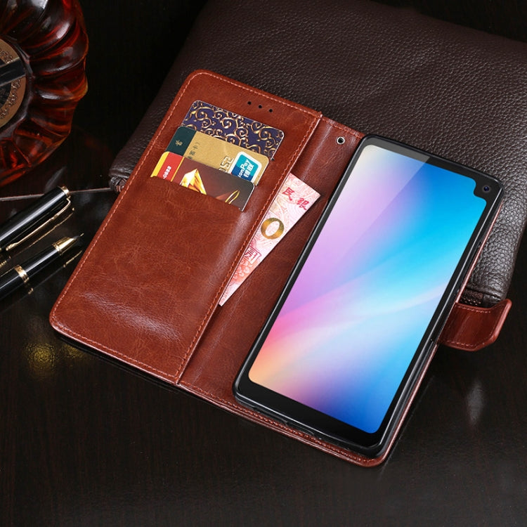 For Blackview BV6100 idewei Crazy Horse Texture Horizontal Flip Leather Case with Holder & Card Slots & Wallet(Yellow) - More Brand by idewei | Online Shopping South Africa | PMC TechLife | Buy Now Pay Later Mobicred