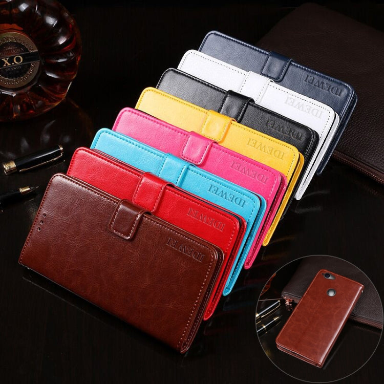 For Blackview R7 idewei Crazy Horse Texture Horizontal Flip Leather Case with Holder & Card Slots & Wallet(Rose Red) - free shipping - PMC TechLife - Order now!