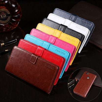 For Blackview R7 idewei Crazy Horse Texture Horizontal Flip Leather Case with Holder & Card Slots & Wallet(Rose Red) - More Brand by idewei | Online Shopping South Africa | PMC Jewellery | Buy Now Pay Later Mobicred