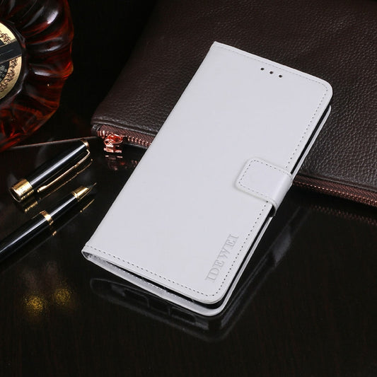 For Blackview R7 idewei Crazy Horse Texture Horizontal Flip Leather Case with Holder & Card Slots & Wallet(White) - More Brand by idewei | Online Shopping South Africa | PMC Jewellery | Buy Now Pay Later Mobicred